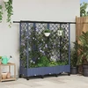 Pakeltas lovas su trelėmis ir stogu Pilka 164 x 40 x 127 cm PP