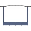 Pakeltas lovas su trelėmis ir stogu Pilka 207 x 40 x 126 cm PP