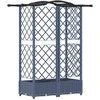 Pakeltas lovas su trelėmis ir stogu Pilka 124 x 40 x 126 cm PP