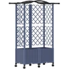 Pakeltas lovas su trelėmis ir stogu Pilka 122 x 40 x 144 cm PP