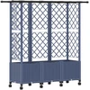 Pakeltas lovas su trelėmis ir stogu Pilka 163,5 x 40 x 142 cm