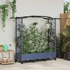 Pakeltas lovas su trelėmis ir stogu Pilka 169 x 40 x 129 cm PP