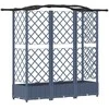 Pakeltas lovas su trelėmis ir stogu Pilka 163 x 40 x 126 cm PP