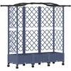 Pakeltas lovas su trelėmis ir stogu Pilka 163 x 40 x 129 cm PP