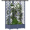 Pakeltas lovas su trelėmis ir stogu Pilka 124 x 40 x 121 cm PP