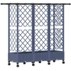 Pakeltas lovas su trelėmis ir stogu Pilka 164 x 40 x 127 cm PP