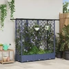 Pakeltas lovas su trelėmis ir stogu Pilka 164 x 40 x 123 cm PP