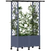 Pakeltas lovas su trelėmis ir stogu Pilka 124,5 x 40 x 142 cm
