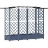 Pakeltas lovas su trelėmis ir stogu Pilka 203,5 x 40 x 125 cm