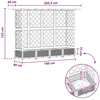 Pakeltas lovas su trelėmis ir stogu Pilka 202,5 x 40 x 121 cm
