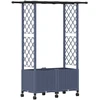 Pakeltas lovas su trelėmis ir stogu Pilka 124,5 x 40 x 142 cm