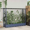 Pakeltas lovas su trelėmis ir stogu Pilka 203 x 40 x 123 cm PP