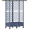 Pakeltas lovas su trelėmis ir stogu Pilka 124 x 40 x 127 cm PP