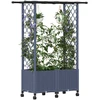 Pakeltas lovas su trelėmis ir stogu Pilka 124,5 x 40 x 142 cm