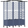 Pakeltas lovas su trelėmis ir stogu Pilka 163 x 40 x 144 cm PP