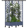 Pakeltas lovas su trelėmis ir stogu Pilka 124 x 40 x 127 cm PP