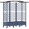 Pakeltas lovas su trelėmis ir stogu Pilka 163 x 40 x 129 cm PP