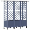 Pakeltas lovas su trelėmis ir stogu Pilka 163,5 x 40 x 142 cm