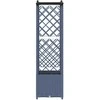 Pakeltas lovas su trelėmis ir stogu Pilka 122 x 40 x 141 cm PP