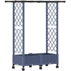 Pakeltas lovas su trelėmis ir stogu Pilka 122,5 x 40 x 127 cm