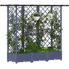 Pakeltas lovas su trelėmis ir stogu Pilka 164 x 40 x 121 cm PP