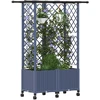 Pakeltas lovas su trelėmis ir stogu Pilka 124 x 40 x 142 cm PP