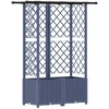 Pakeltas lovas su trelėmis ir stogu Pilka 124,5 x 40 x 138 cm