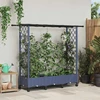 Pakeltas lovas su trelėmis ir stogu Pilka 164 x 40 x 127 cm PP