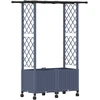 Pakeltas lovas su trelėmis ir stogu Pilka 124,5 x 40 x 142 cm