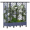Pakeltas lovas su trelėmis ir stogu Pilka 164 x 40 x 127 cm PP