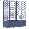 Pakeltas lovas su trelėmis ir stogu Pilka 163,5 x 40 x 138 cm