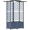 Pakeltas lovas su trelėmis ir stogu Pilka 122 x 40 x 141 cm PP