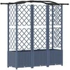 Pakeltas lovas su trelėmis ir stogu Pilka 163 x 40 x 141 cm PP