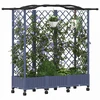Pakeltas lovas su trelėmis ir stogu Pilka 163 x 40 x 129 cm PP