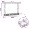 Pakeltas lovas su trelėmis ir stogu Pilka 203 x 40 x 121 cm PP