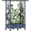 Pakeltas lovas su trelėmis ir stogu Pilka 122,5 x 40 x 127 cm
