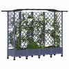 Pakeltas lovas su trelėmis ir stogu Pilka 203,5 x 40 x 129 cm