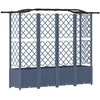 Pakeltas lovas su trelėmis ir stogu Pilka 204 x 40 x 141 cm PP