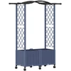 Pakeltas lovas su trelėmis ir stogu Pilka 125 x 40 x 144 cm PP