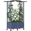 Pakeltas lovas su trelėmis ir stogu Pilka 125 x 40 x 144 cm PP