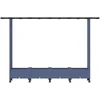 Pakeltas lovas su trelėmis ir stogu Pilka 203 x 40 x 127 cm PP