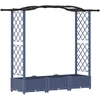 Pakeltas lovas su trelėmis ir stogu Pilka 169 x 40 x 125 cm PP