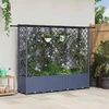 Pakeltas lovas su trelėmis ir stogu Pilka 202 x 40 x 136 cm PP