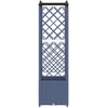 Pakeltas lovas su trelėmis ir stogu Pilka 125 x 40 x 138 cm PP