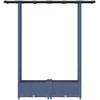 Pakeltas lovas su trelėmis ir stogu Pilka 122,5 x 40 x 123 cm