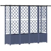 Pakeltas lovas su trelėmis ir stogu Pilka 202 x 40 x 138 cm PP