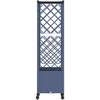Pakeltas lovas su trelėmis ir stogu Pilka 124 x 40 x 142 cm PP