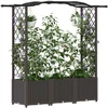 Pakeltas lovas su trelėmis ir stogu Ruda 164 x 40 x 142 cm PP