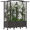 Pakeltas lovas su trelėmis ir stogu Ruda 163 x 40 x 144 cm PP
