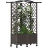Pakeltas lovas su trelėmis ir stogu Ruda 122 x 40 x 144 cm PP